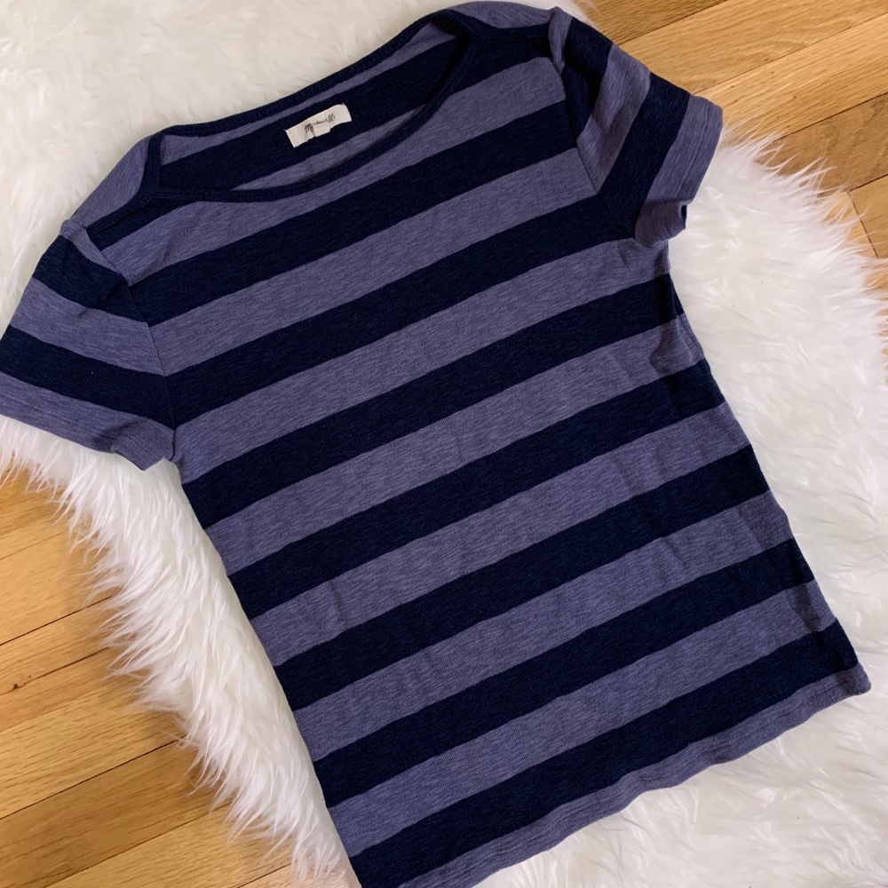 NWOT Madewell Blue Striped T-Shirt